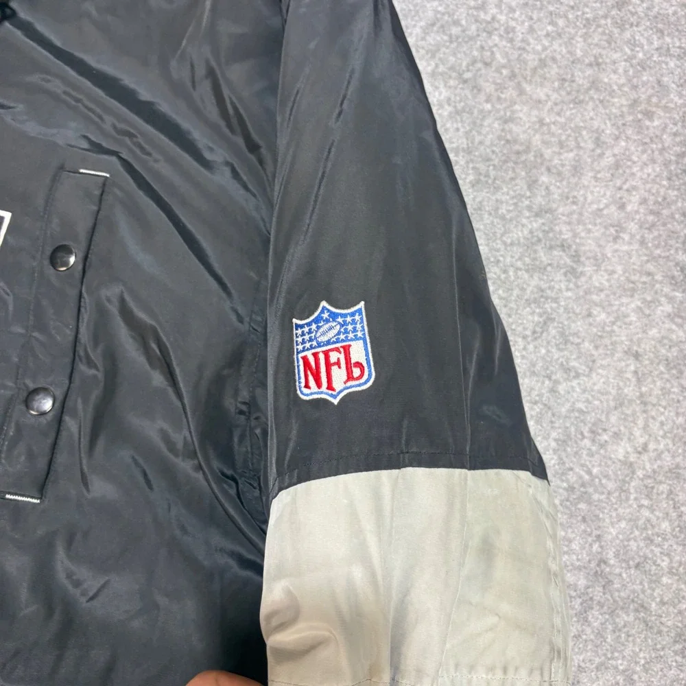 Reebok NFL Oakland Raiders Parka Jacket Mens 2XL Black Heavy Sideline Coat